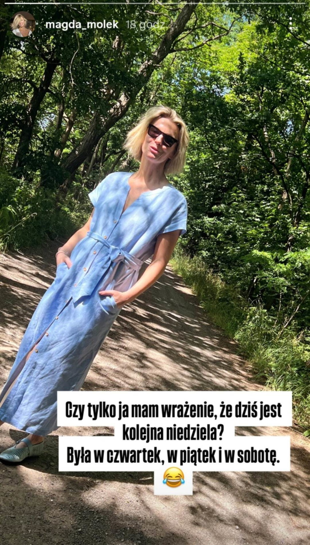 Magda Mołek w lnianej sukience na lato