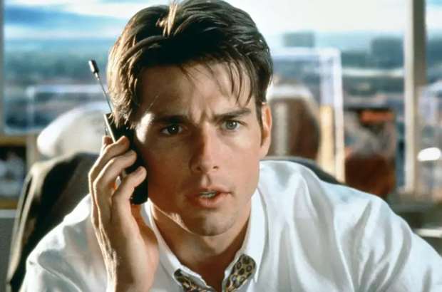 Tom Cruise jako Jerry Maguire w filmie Jerry Maguire