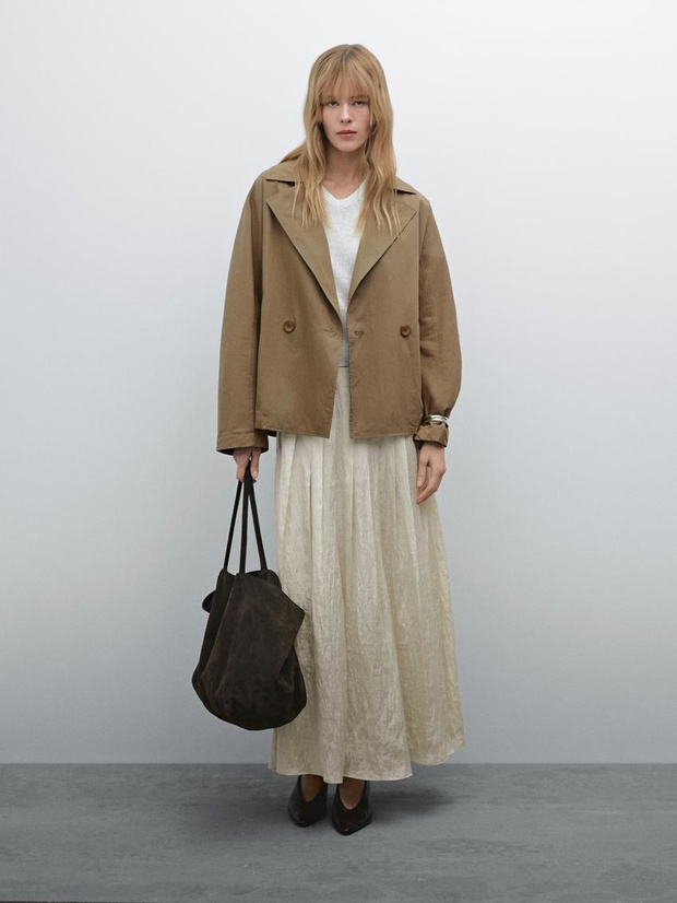 Massimo Dutti wyprzedaż, kurtka o kroju trencza