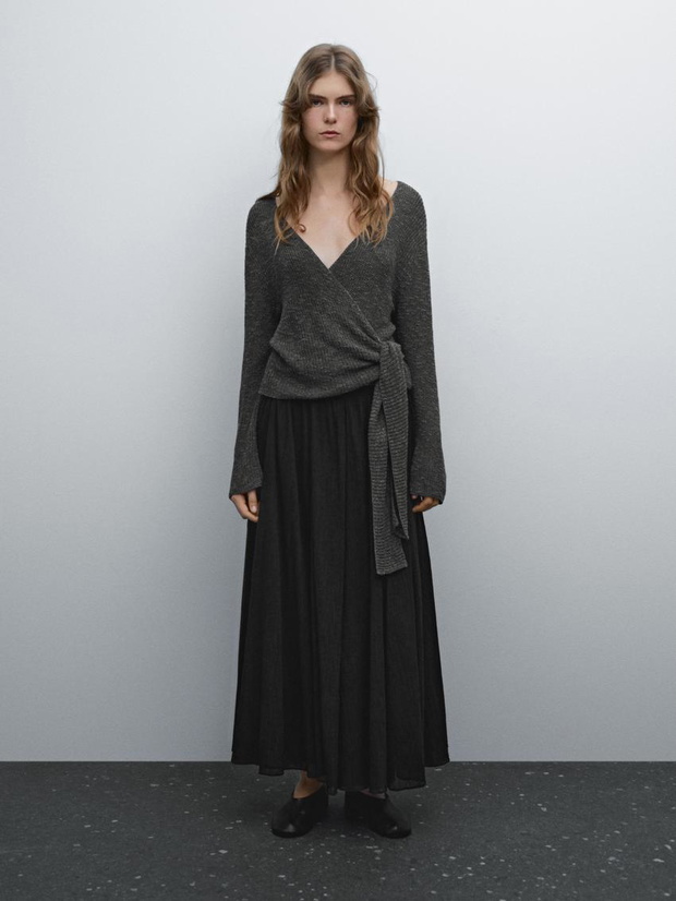 Massimo Dutti wyprzedaż, plisowana spódnica midi