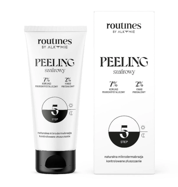 Peeling szafirowy Routines, 7% korund mikrokrystaliczny, 2% kwas migdałowy