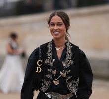 Street Style - Paris Fashion Week - Womenswear Fall/Winter 2024/2025 - Day Two