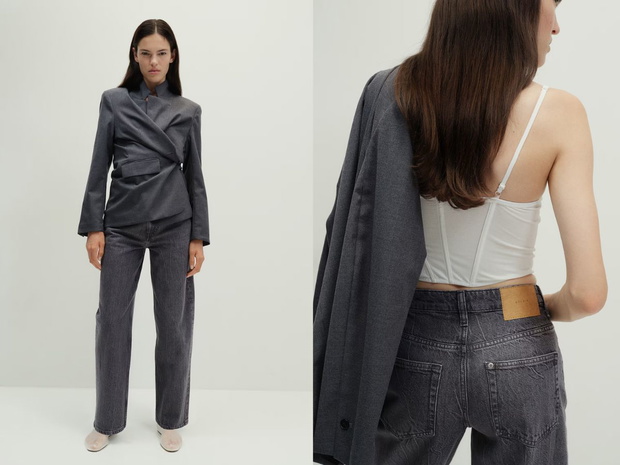 Jeansy "moon ash" baagy high waist H&amp;M