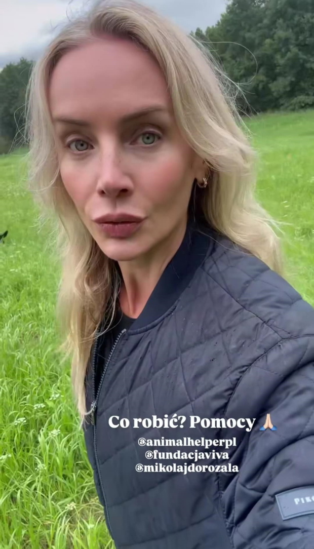 Agnieszka Woźniak-Starak w kurtce na jesień