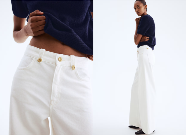 Białe jeansy w H&amp;M