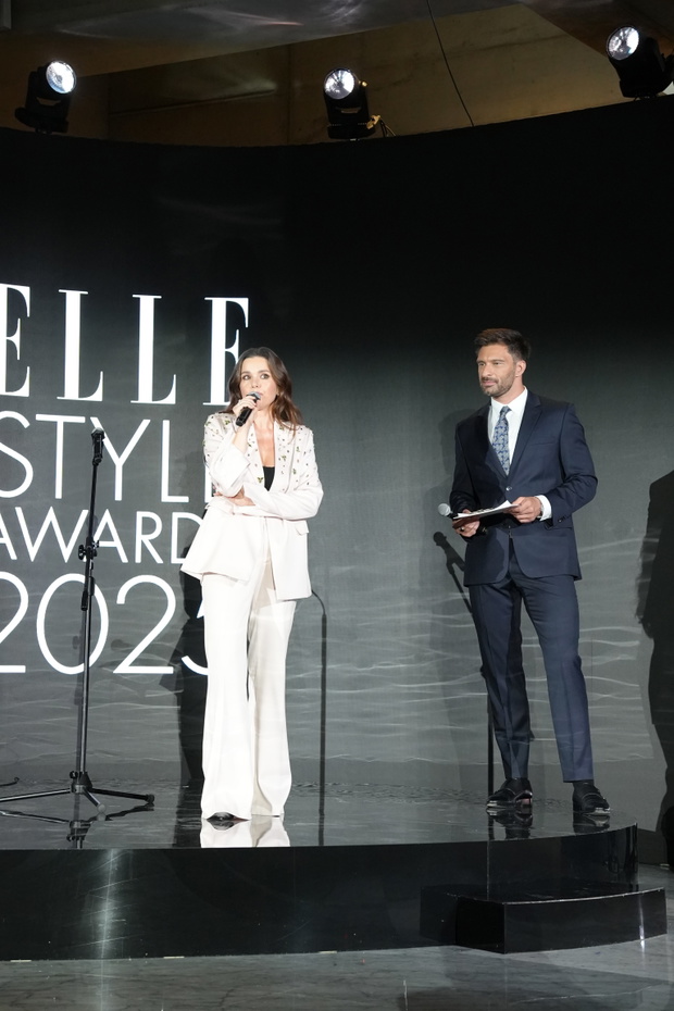 Marta Tabiś, redaktorka naczelna "ELLE" i Mateusz Hładki