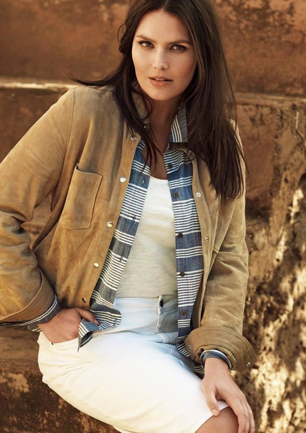 Candice Huffine w lookbooku kolekcji plus size Mango