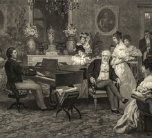 Frederic Chopin in the salon of prince Antoni Radziwiłł