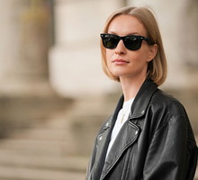 Skórzana kurtka vintage z H&M na jesień