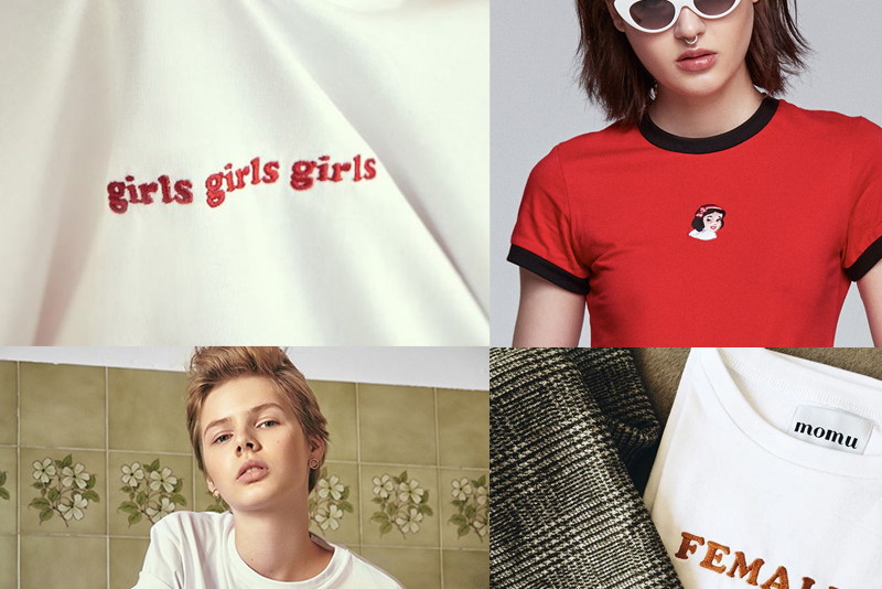 T-shirt z haftem