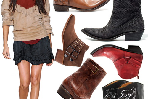 Buty w kowbojskim stylu