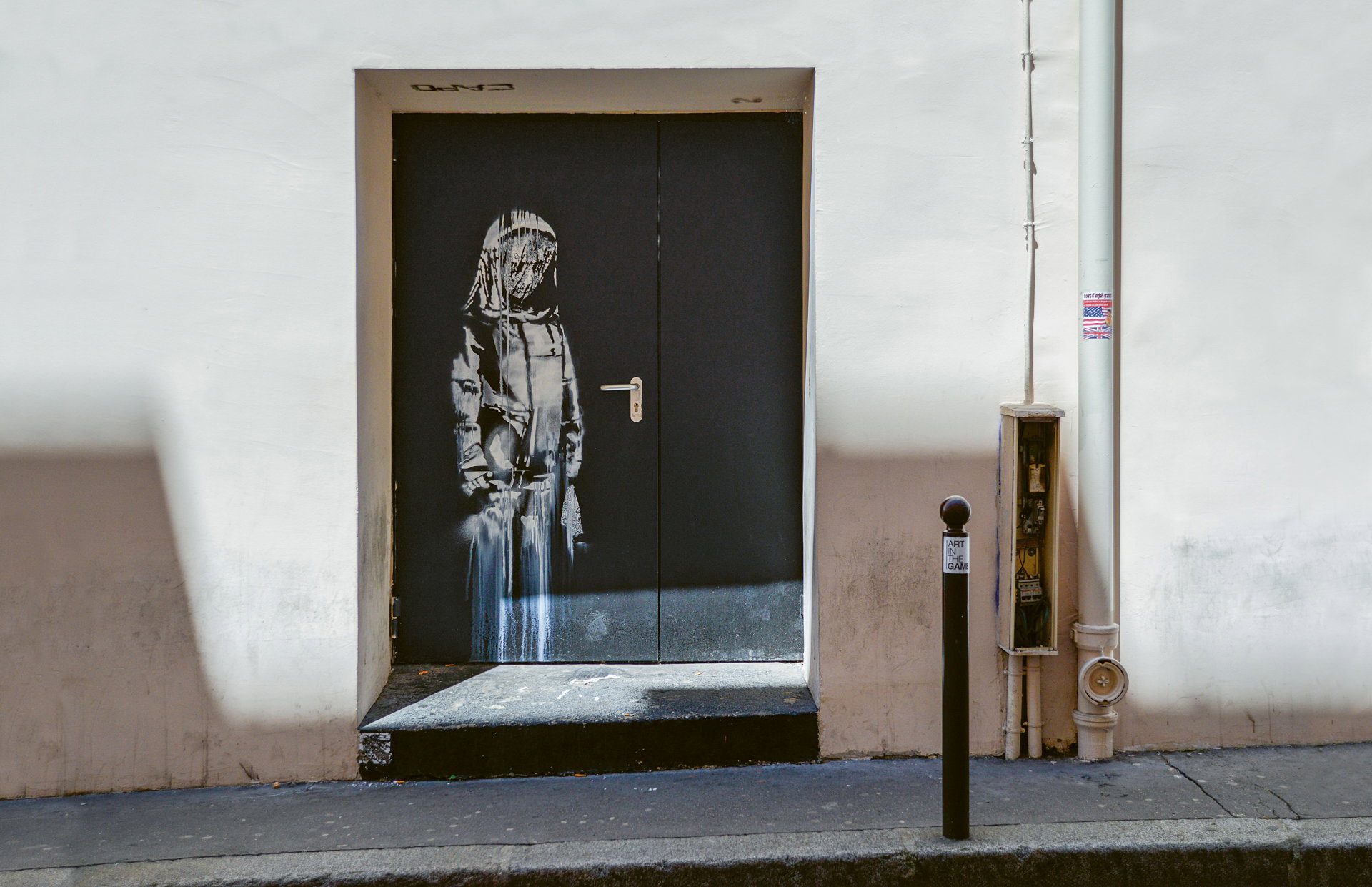 Graffiti attributed to Banksy, Paris, France - 26 Jun 2018
