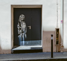 Graffiti attributed to Banksy, Paris, France - 26 Jun 2018