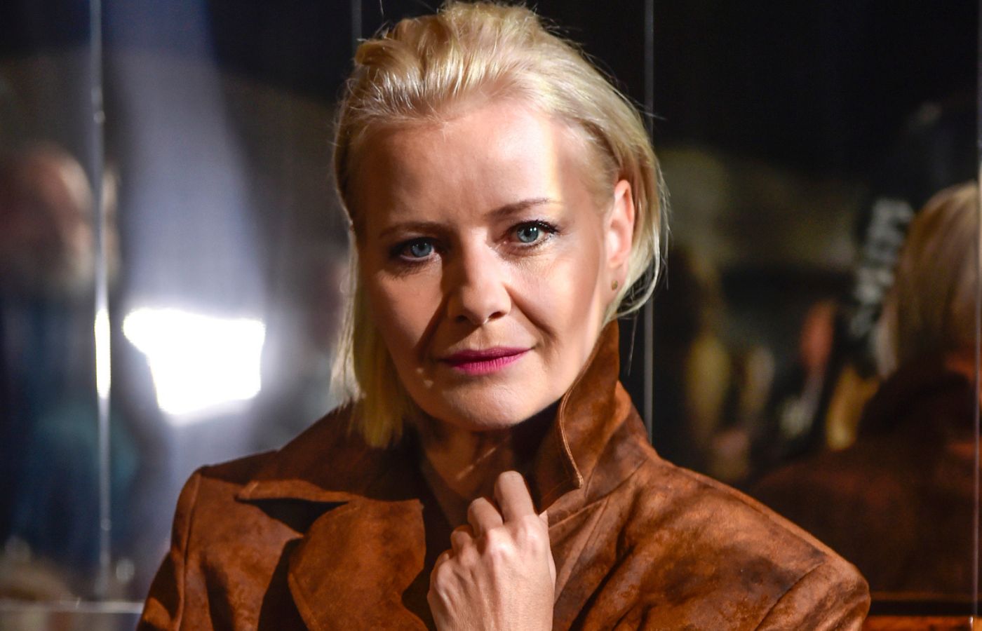 Małgorzata Kożuchowska w denimowym total look'u