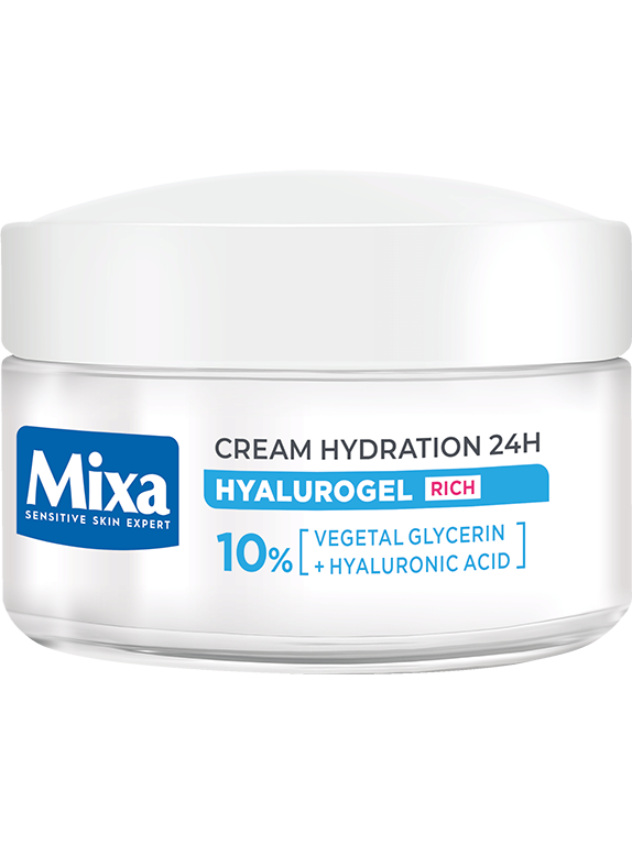 Bogaty krem Mixa Hyalurogel
