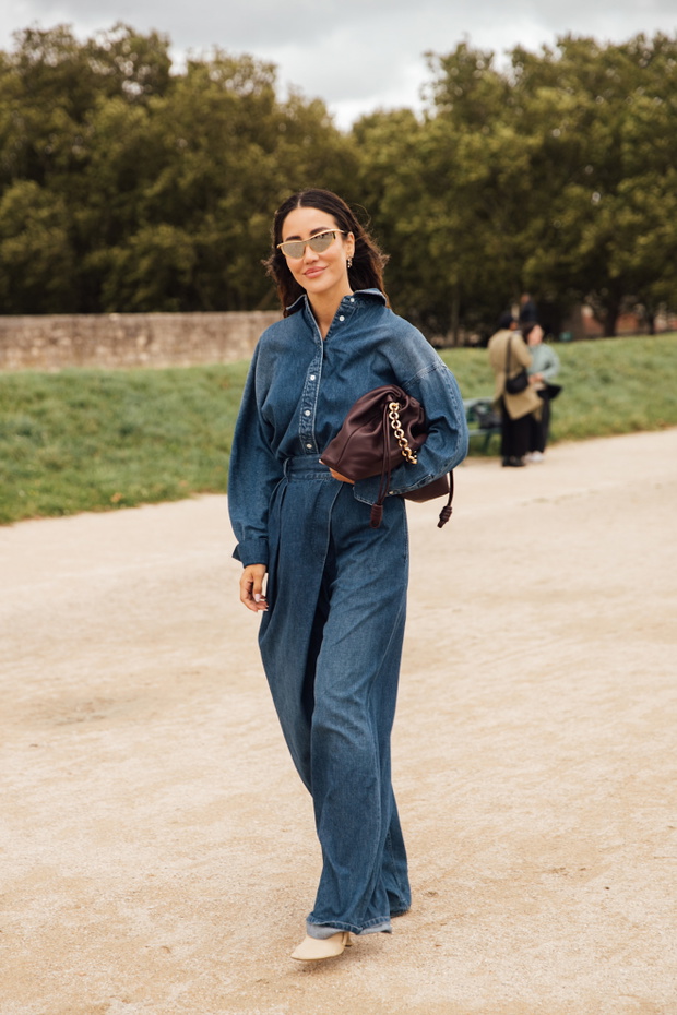 baggy jeans denim total look