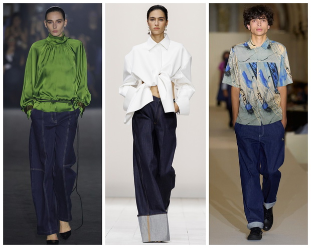 jeansy workwear kolaż