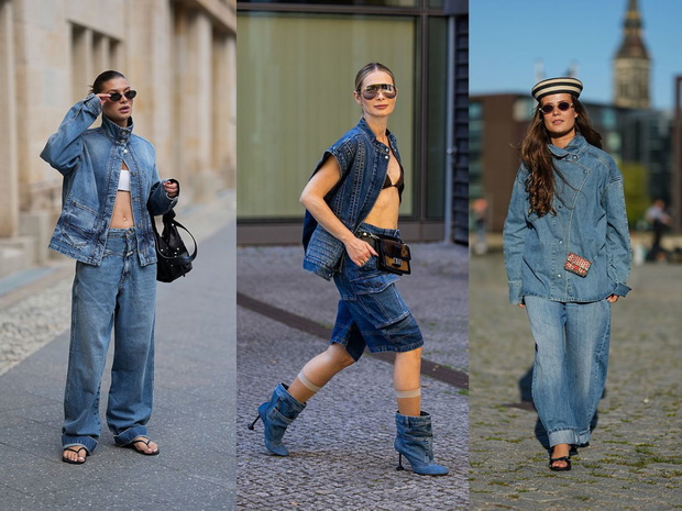 Jeansowy monolook - stylizacje uliczne