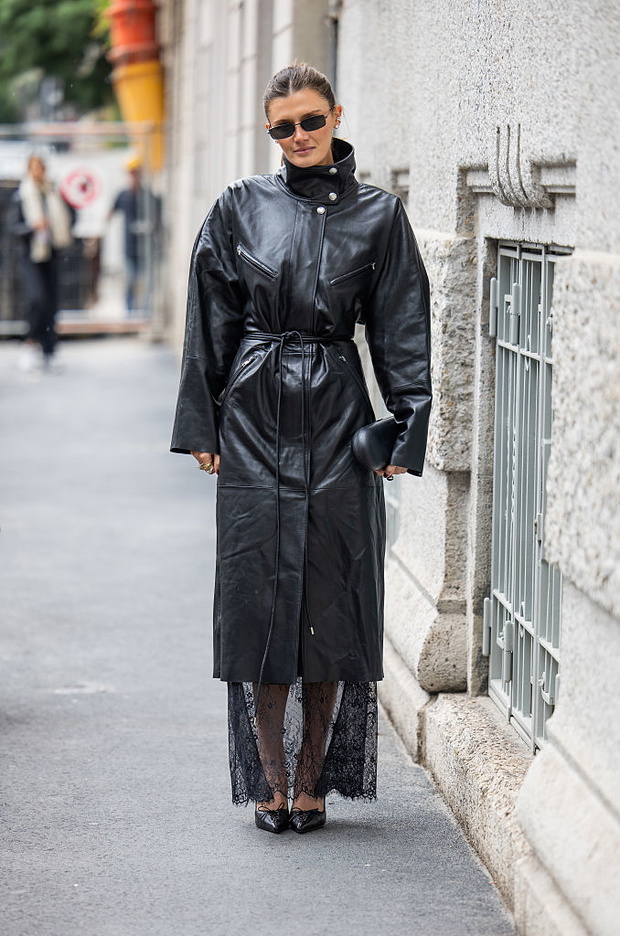Leather grunge coat zamiast trencza. Płaszcz 2026