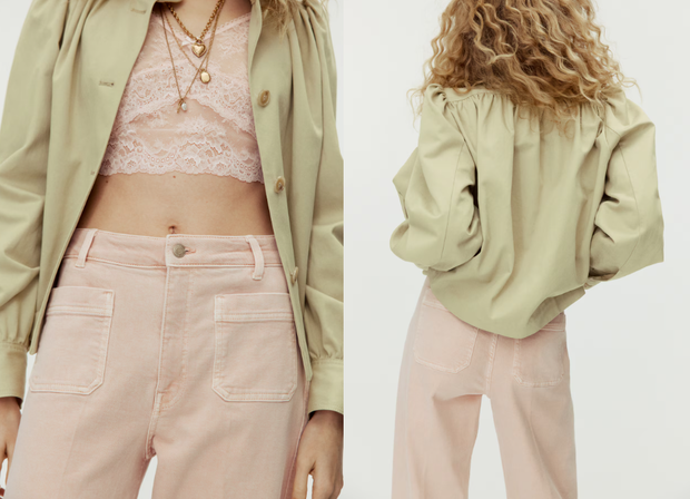 Light peach jeans z H&M