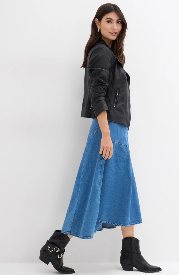 Jeansowa „sculpted denim poet skirt”