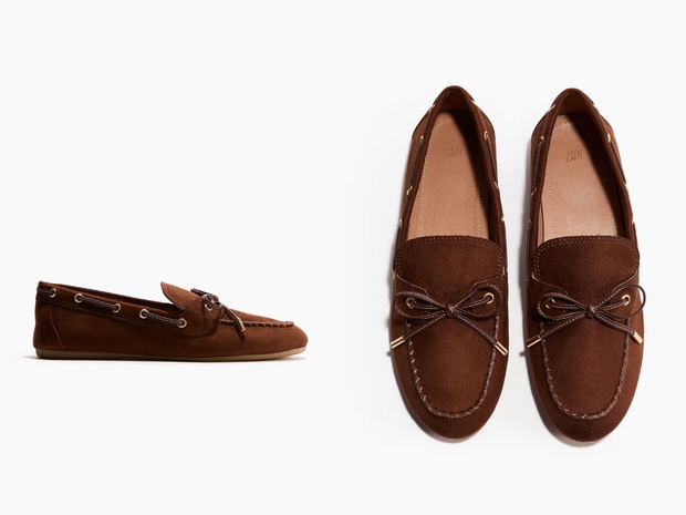 Żeglarskie buty w brązie