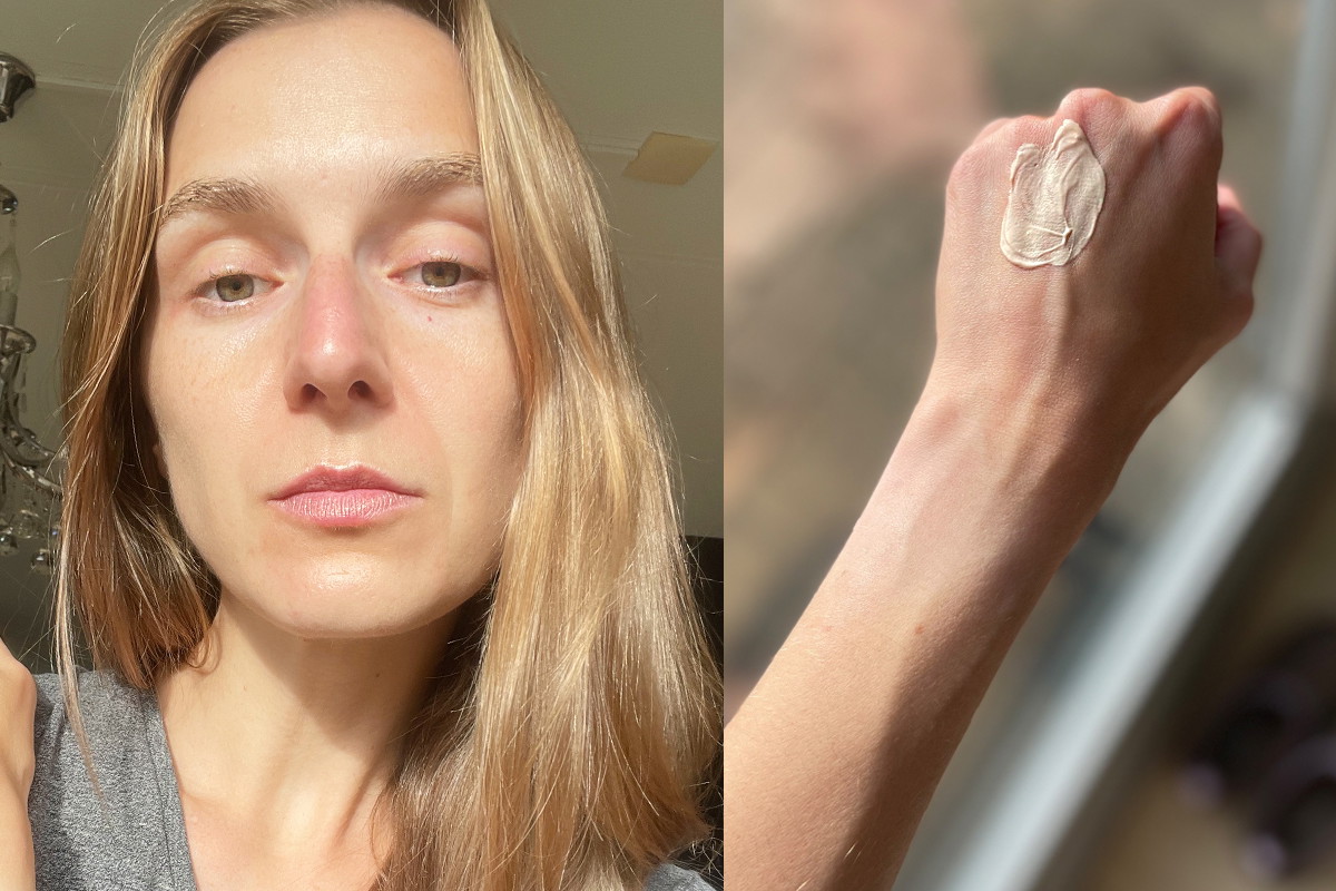 Anna Kusiak, krem z błyszczącym woalem