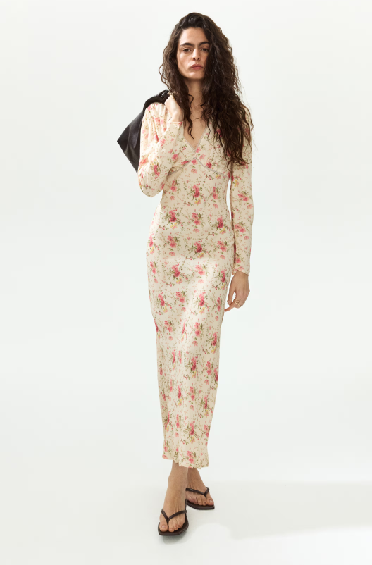 Wiskozowa sukienka w kwiaty H&M