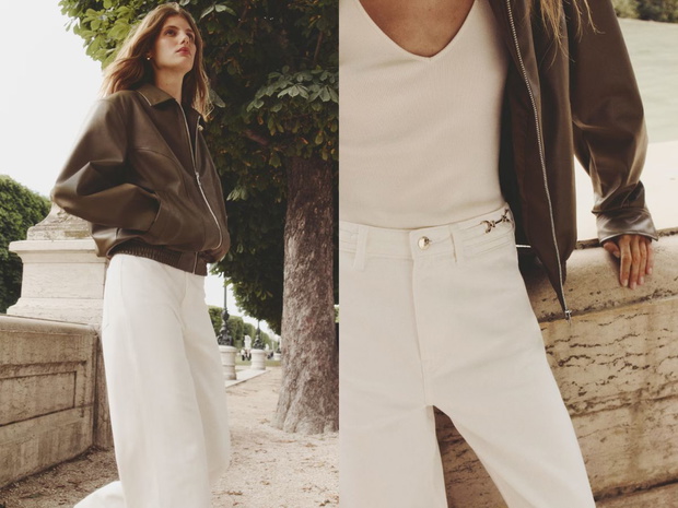 Białe Straight High Jeans H&M