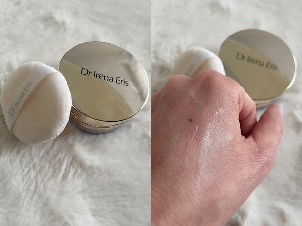 puder z drobinkami