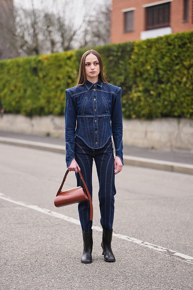 Double denim 2026. Małgorzata Socha pokazuje jak go nosić