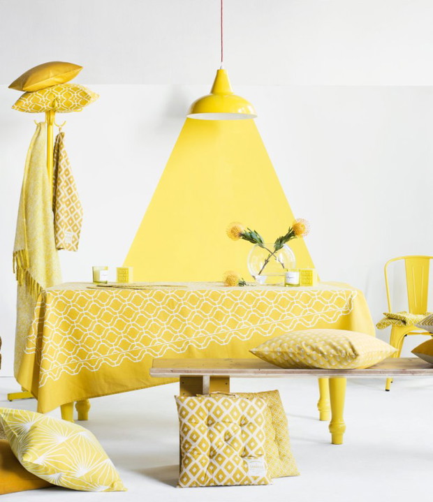 Gen-Z Yellow, intensywny żółty we wnętrzach, H&M HOME