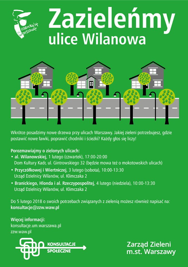 Zieleń w Warszawie - konsultacje