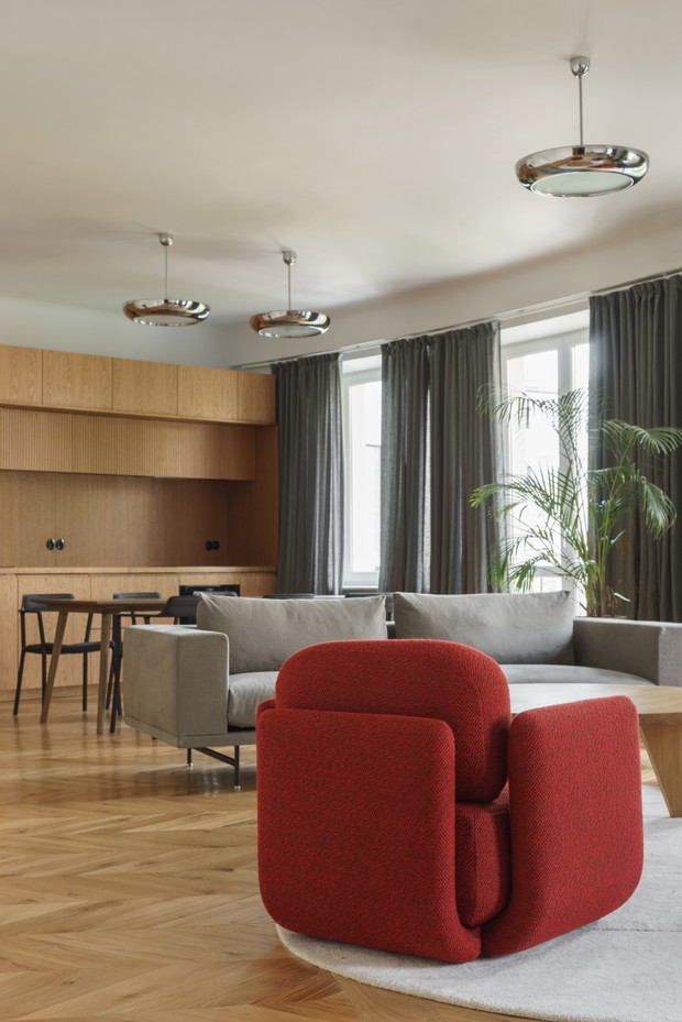 Vintage mieszkanie na warszawskiej Ochocie, projekt: Loft Kolasiński
