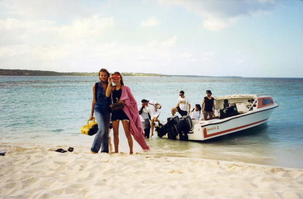 Backstage sesji Kate Moss z 1994 r.