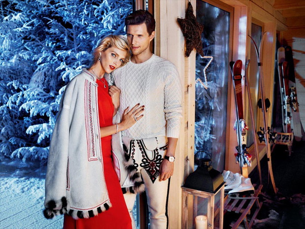 Anja Rubik i Sasha w świątecznej kampanii Apart 2013