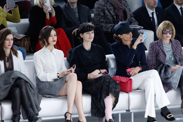 Gwiazdy na pokazach haute couture wiosna-lato 2014 w Paryżu