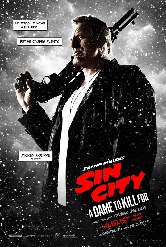Gwiazdy na plakatach do filmu Sin City: damulka warta grzechu