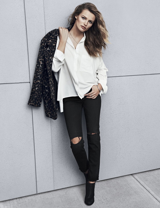Edita Vilkeviciute w lookbooku H&M jesień-zima 2014/2015