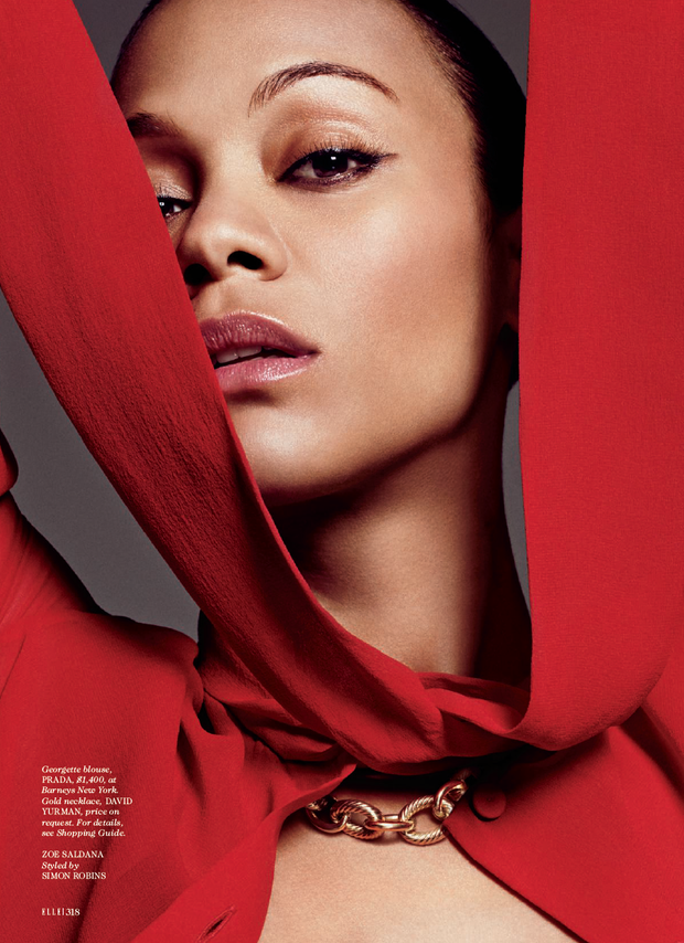 Jennifer Garner, Jessica Lange i Zoe Saldana w listopadowym ELLE US