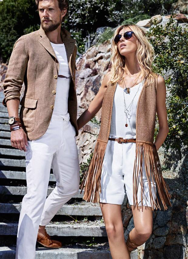 Anja Rubik i Sasha Knezevic w lookbooku Massimo Dutti wiosna 2015