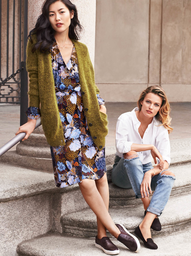 Liu Wen i Edita Vilkeviciute w lookbooku H&M Modern Essentials