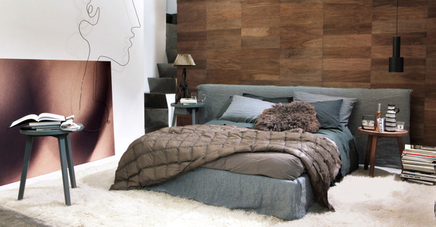 Sypialnia w neutralnych kolorach