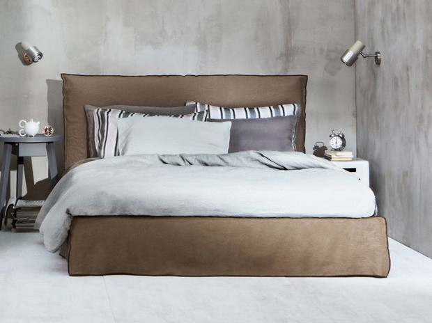 Sypialnia w neutralnych kolorach