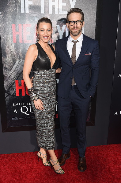 Blake Lively w sukience Chanel i Ryan Reynolds na premierze A Quiet Place w Nowym Jorku, 2
