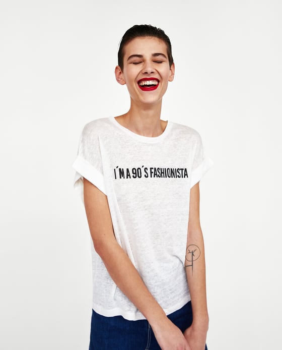 T-shirt z napisem Zara