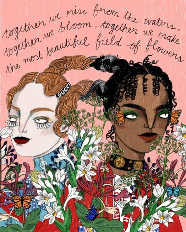 Ilustracje Gucci Bloom