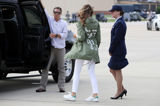 Melania Trump podczas wizyty w centrum dla imigrantów w Teksasie, 21.06.2018.