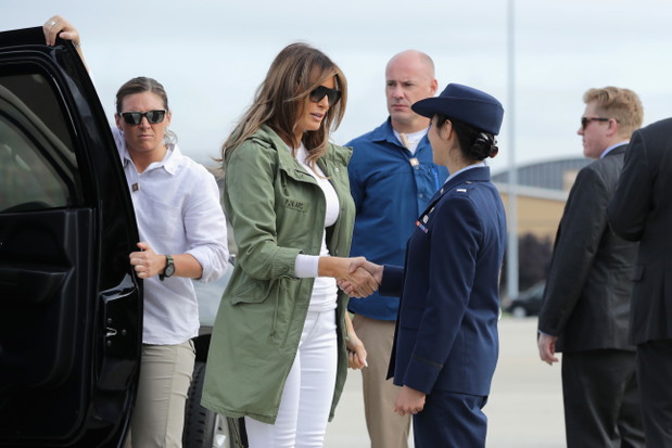 Melania Trump podczas wizyty w centrum dla imigrantów w Teksasie, 21.06.2018.