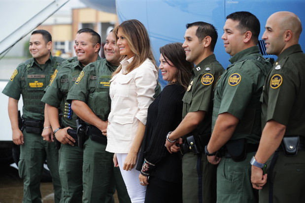 Melania Trump podczas wizyty w centrum dla imigrantów w Teksasie, 21.06.2018.